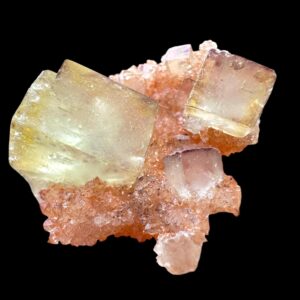Yellow Fluorite Crystal Cluster, Moroccan Fluorite, Cubic Fluorite Specimen, Raw Natural Crystal, Collector Mineral, Crystal on Matrix Piece