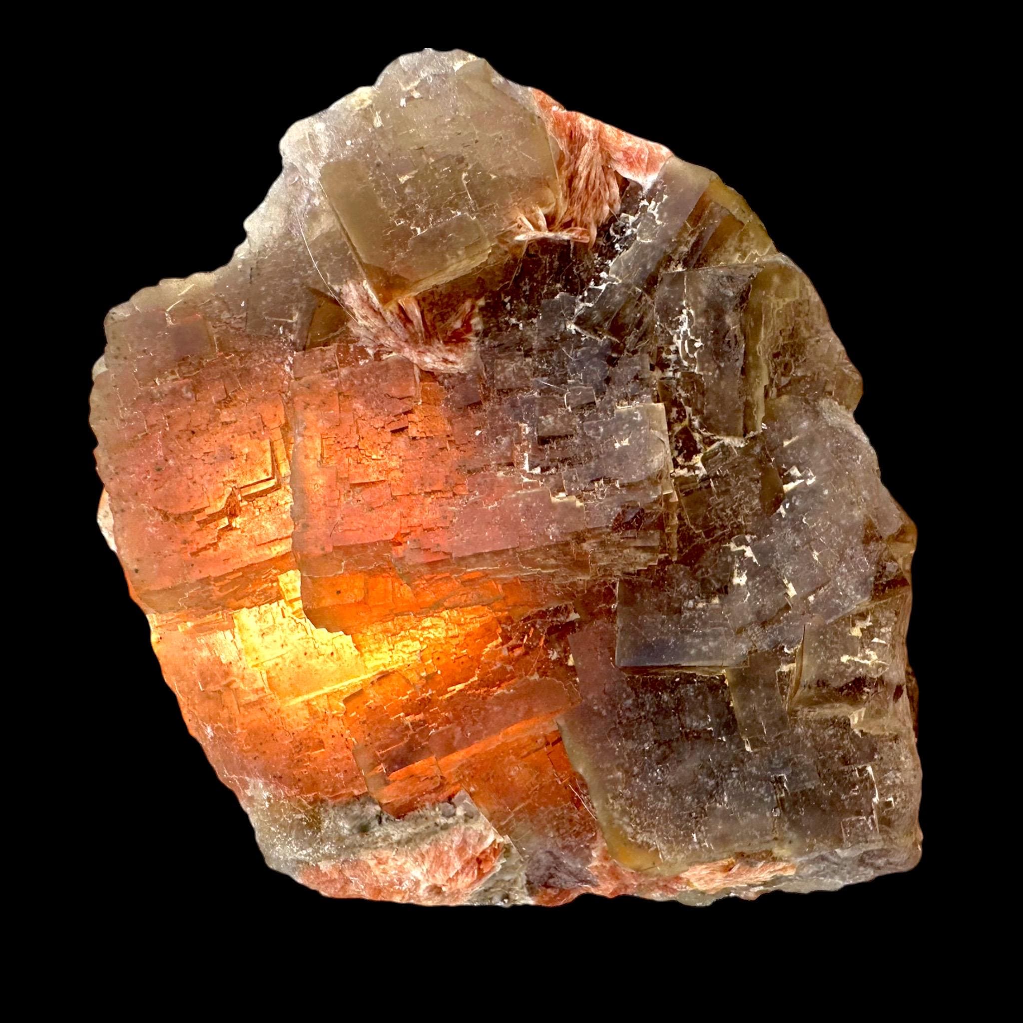 Fluorite crystal, moroccan fluorite with baryte, large cubic fluorite cluster, natural mineral specimen, collector crystal, cabinet size - Image 4