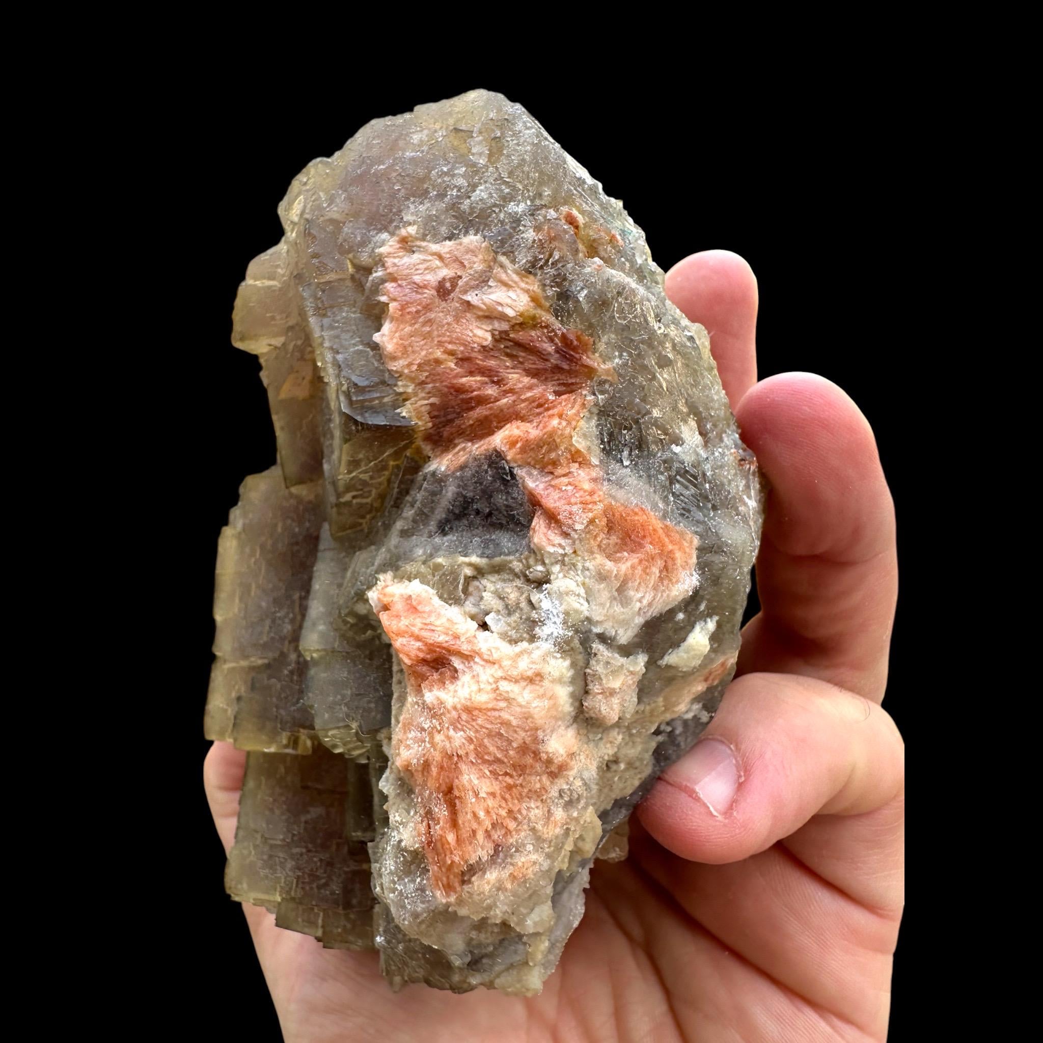 Fluorite crystal, moroccan fluorite with baryte, large cubic fluorite cluster, natural mineral specimen, collector crystal, cabinet size - Image 8