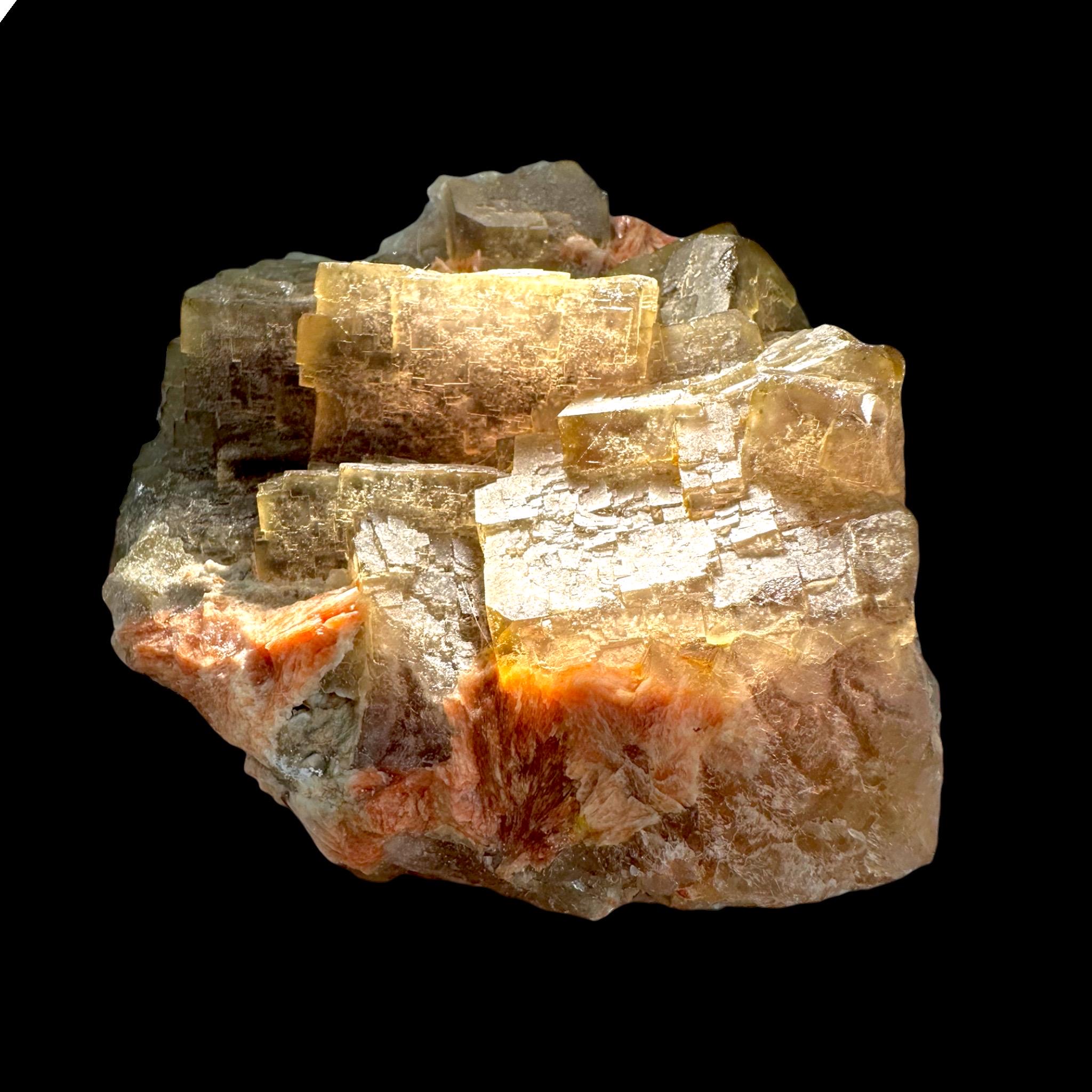 Fluorite crystal, moroccan fluorite with baryte, large cubic fluorite cluster, natural mineral specimen, collector crystal, cabinet size - Image 10