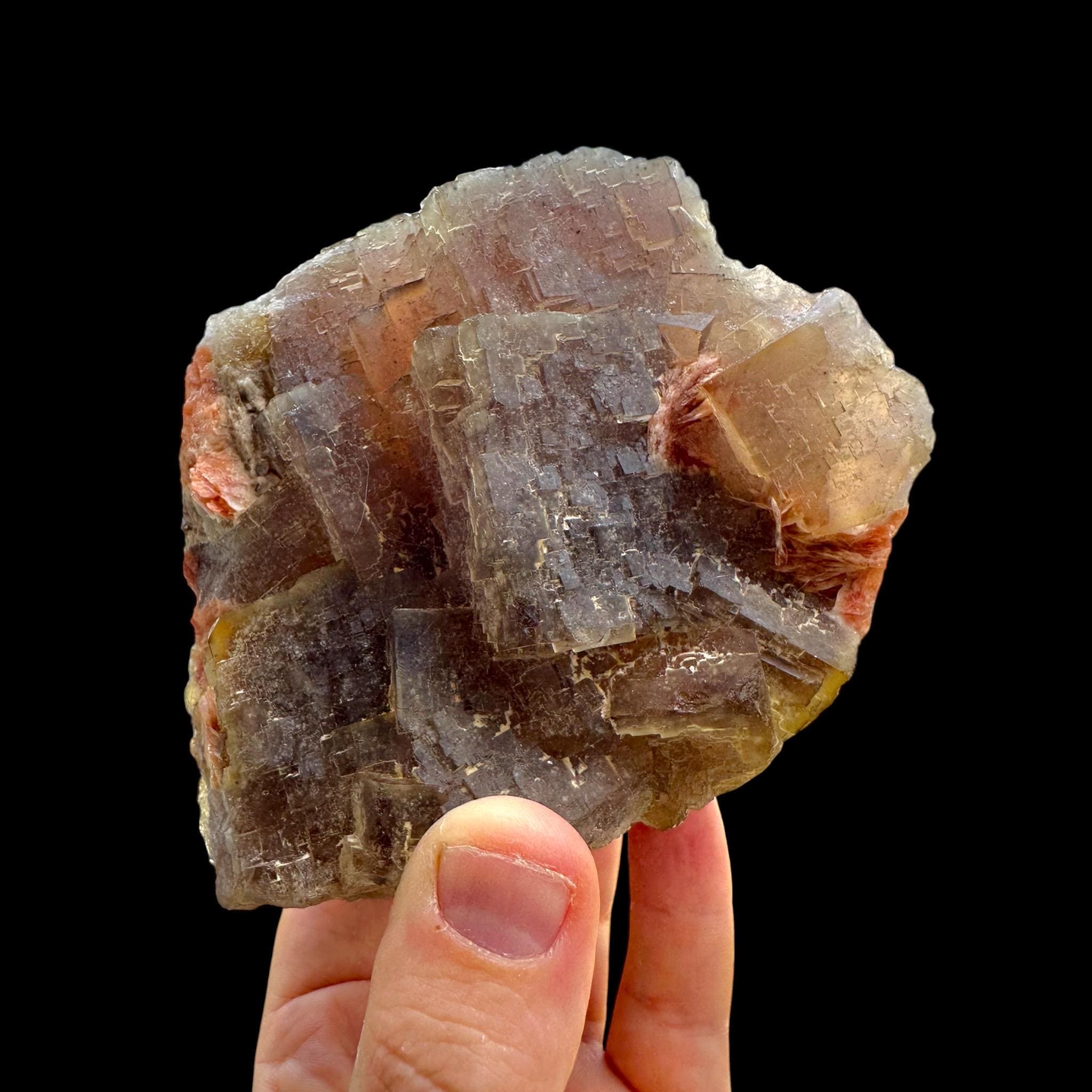 Fluorite crystal, moroccan fluorite with baryte, large cubic fluorite cluster, natural mineral specimen, collector crystal, cabinet size - Image 11