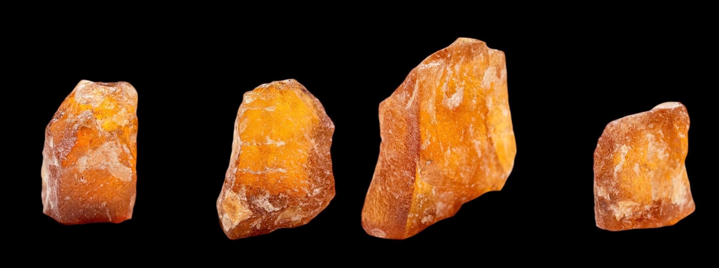 Hessonite Garnet Crystals, Natural Orange Garnet, Tanzania Mineral Specimen Set, Raw Crystals for Mineral and Crystal Collectors