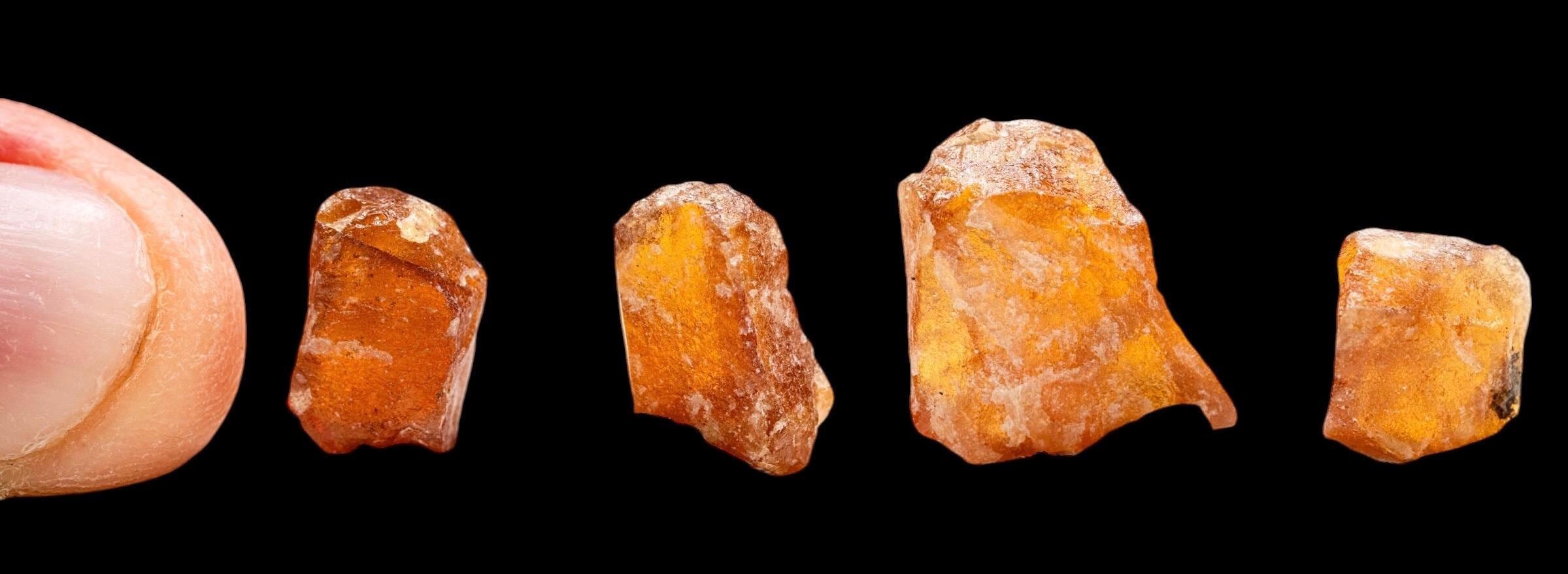 Hessonite Garnet Crystals, Natural Orange Garnet, Tanzania Mineral Specimen Set, Raw Crystals for Mineral and Crystal Collectors - Image 4