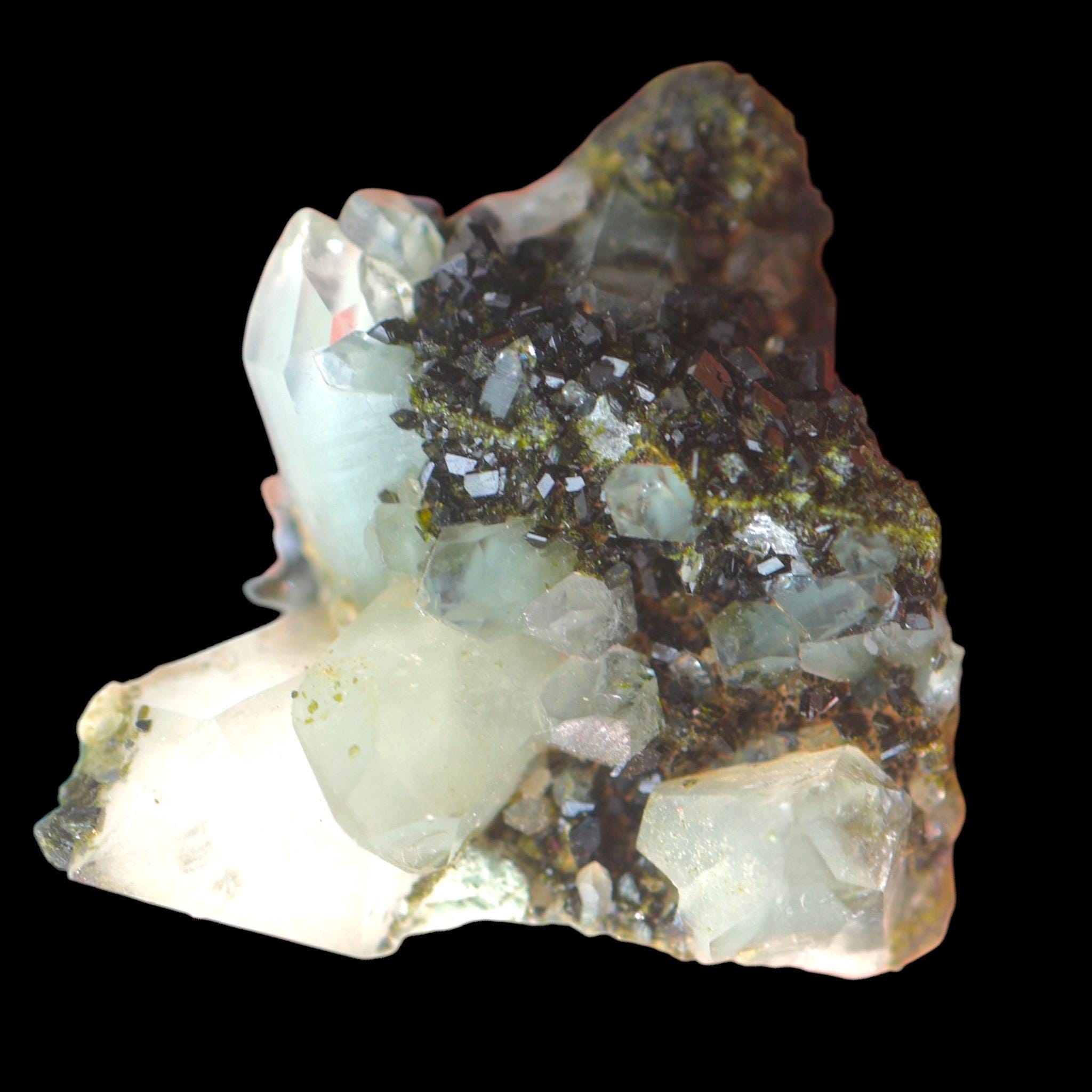 Epidote with Quartz, Hakkari Turkey, Dark Green Epidote Crystal, Turkish Epidote, Mineral Specimen - Image 4
