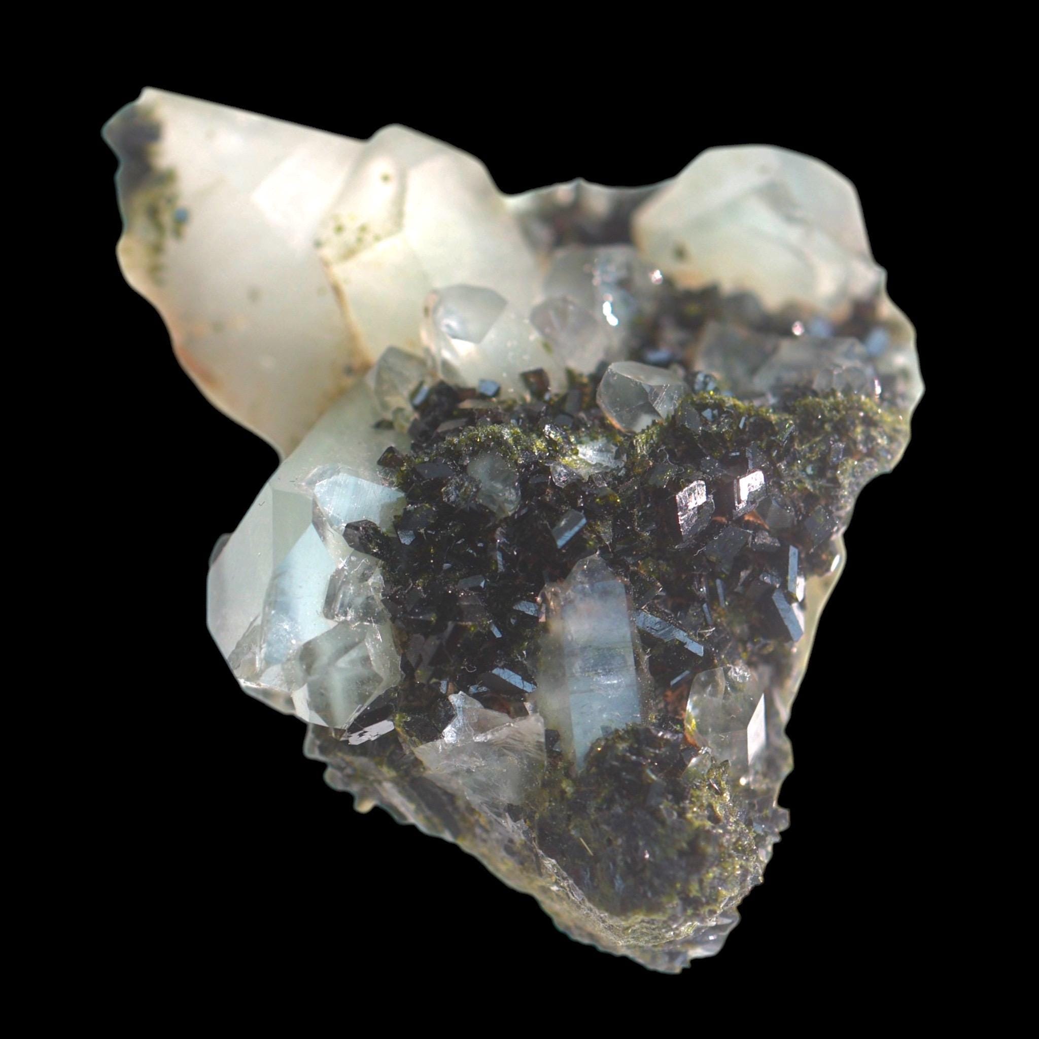 Epidote with Quartz, Hakkari Turkey, Dark Green Epidote Crystal, Turkish Epidote, Mineral Specimen - Image 5