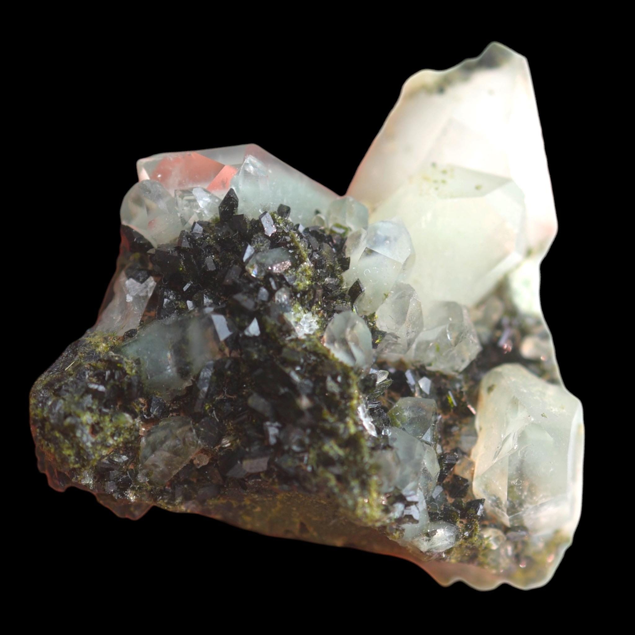 Epidote with Quartz, Hakkari Turkey, Dark Green Epidote Crystal, Turkish Epidote, Mineral Specimen - Image 6