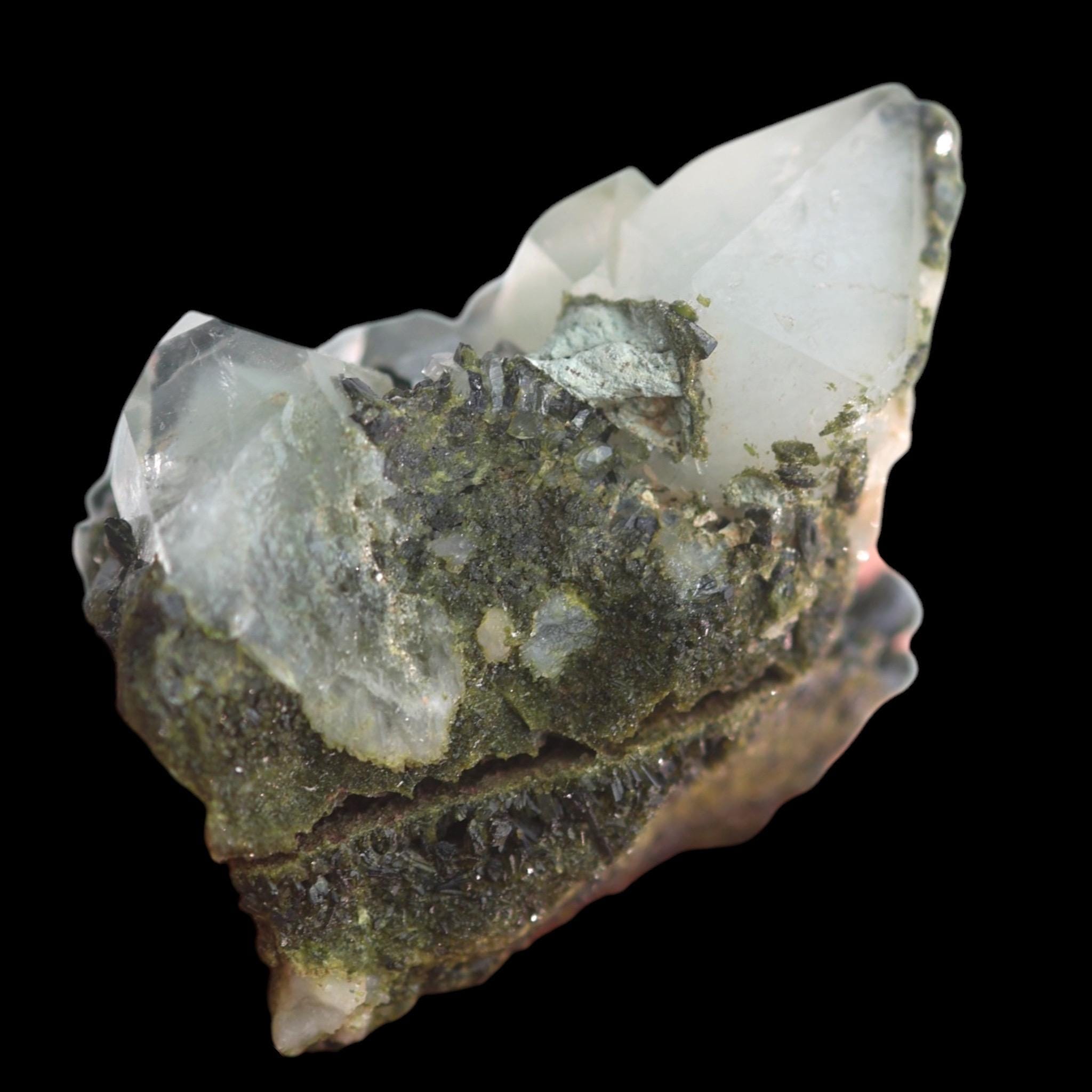 Epidote with Quartz, Hakkari Turkey, Dark Green Epidote Crystal, Turkish Epidote, Mineral Specimen - Image 8