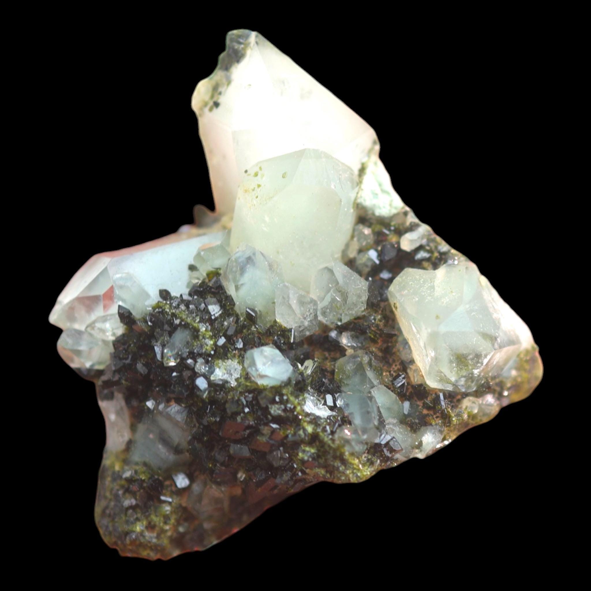 Epidote with Quartz, Hakkari Turkey, Dark Green Epidote Crystal, Turkish Epidote, Mineral Specimen - Image 9