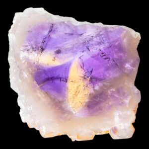Ametrine Crystal, Natural Bolivian Ametrine Quartz, Polished Ametrine Slice, Anahí Mine, Collector Mineral Specimen