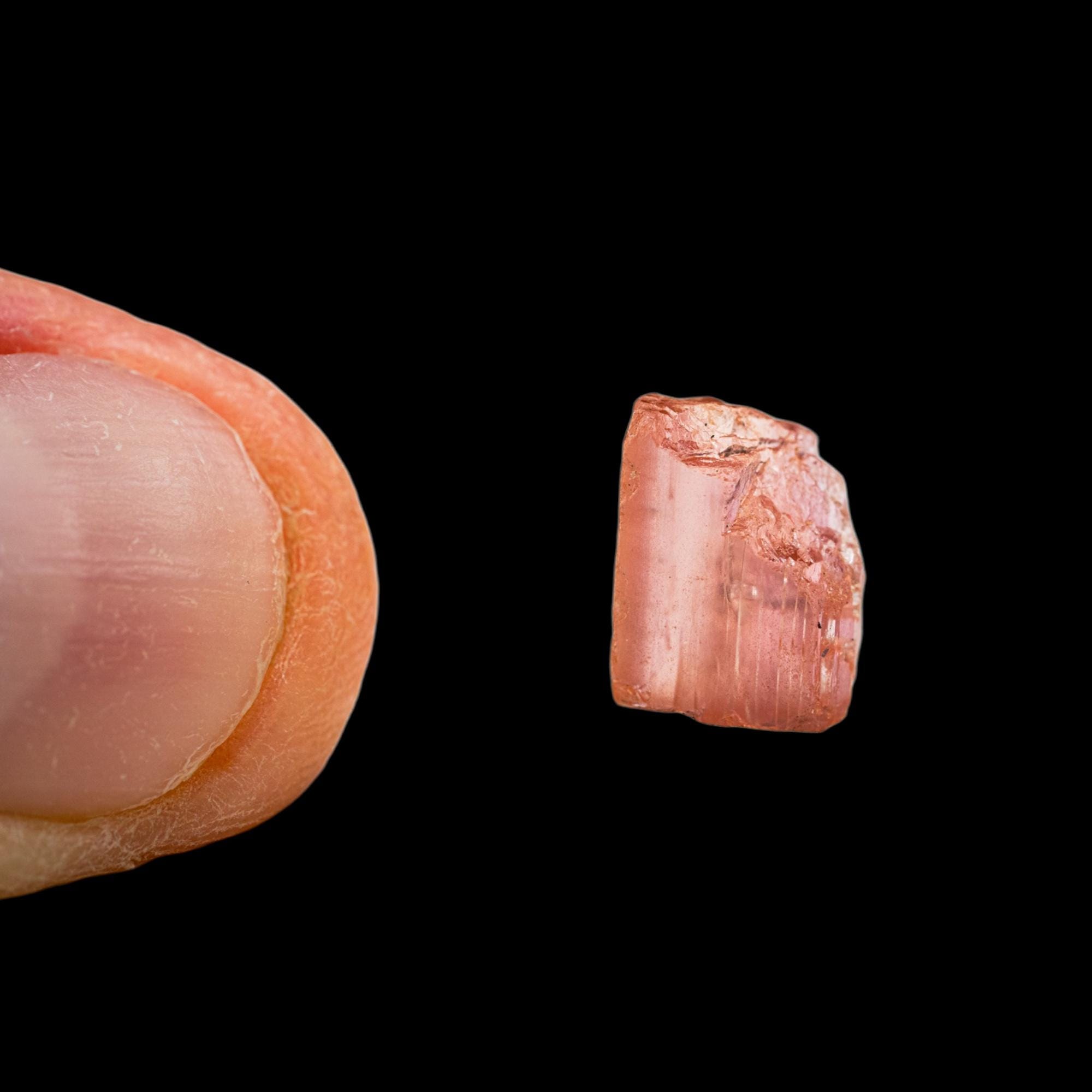 Pink peach imperial topaz crystal, raw pink topaz specimen, ouro preto brazil, natural mineral specimen - Image 2