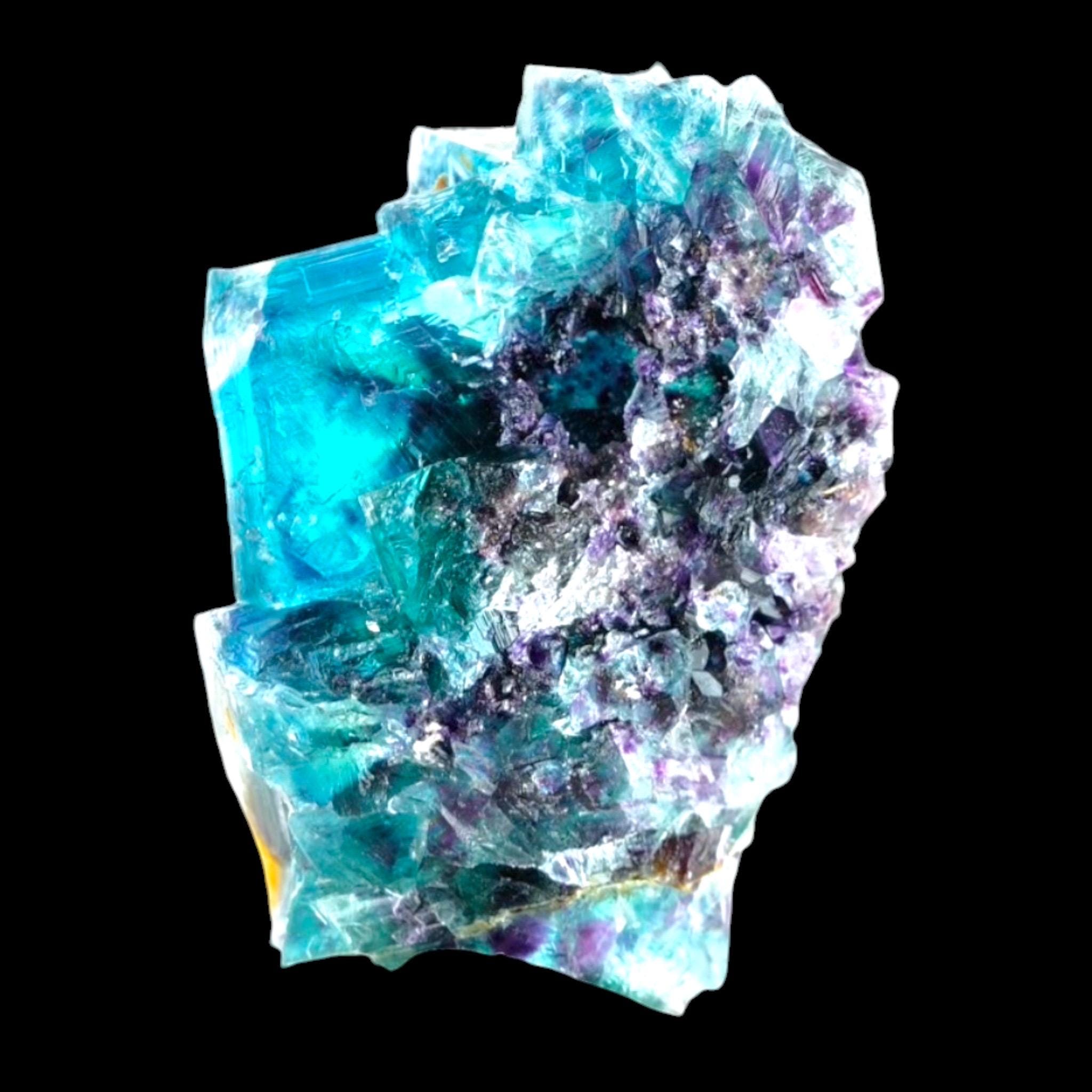 Fluorite Crystal Specimen, Butterfly Pocket, Blue Purple Phantom Cubes, Okorusu Mine, Namibia - Image 2