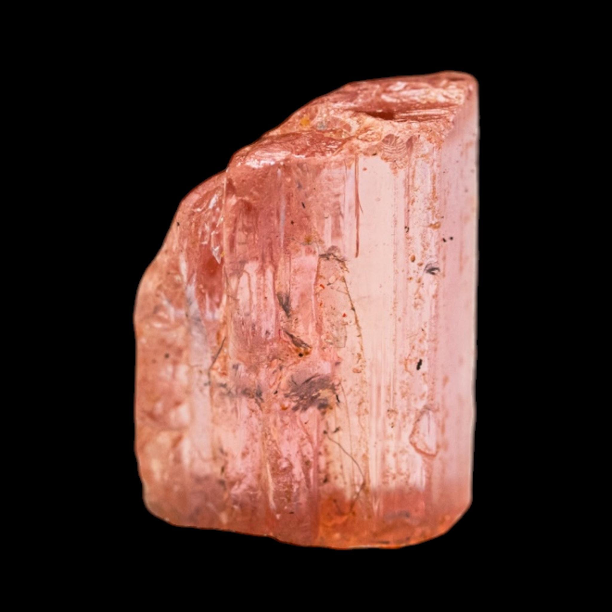 Pink peach imperial topaz crystal, raw pink topaz specimen, ouro preto brazil, natural mineral specimen - Image 4