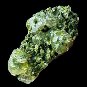 Epidote with quartz, hakkari turkey, green epidote crystal, quartz mineral specimen, epidote in quartz, turkish epidote