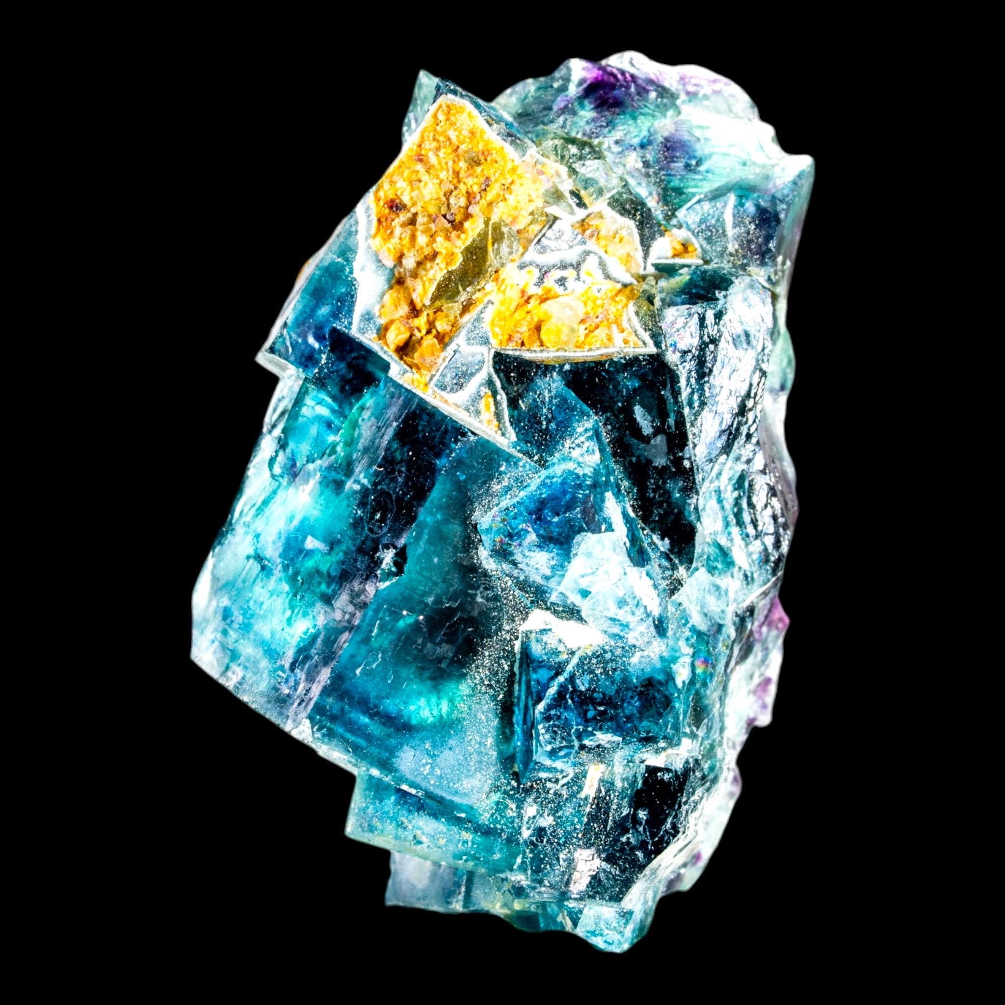 Fluorite Crystal Specimen, Butterfly Pocket, Blue Purple Phantom Cubes, Okorusu Mine, Namibia - Image 7