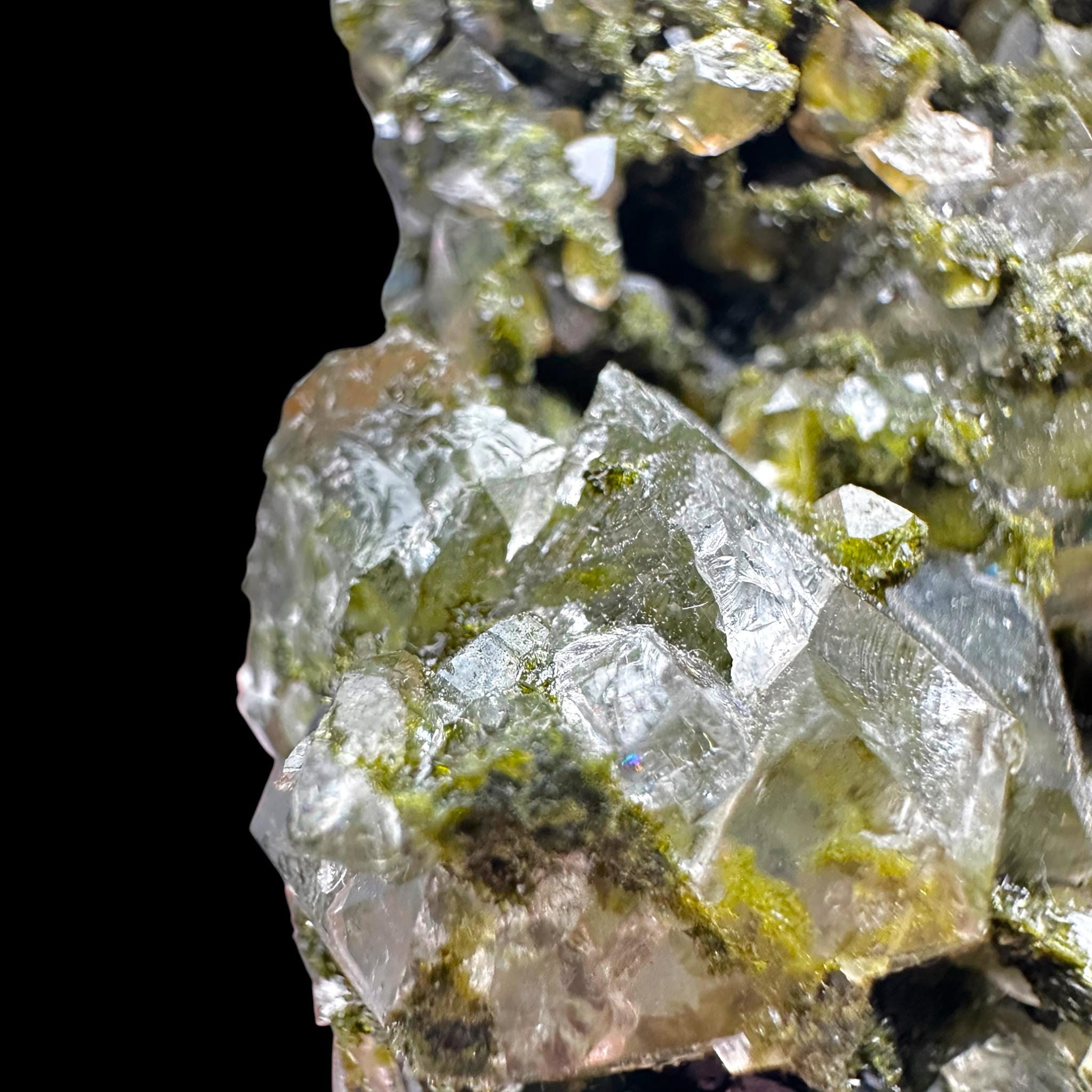 Epidote with quartz, hakkari turkey, green epidote crystal, quartz mineral specimen, epidote in quartz, turkish epidote - Image 6