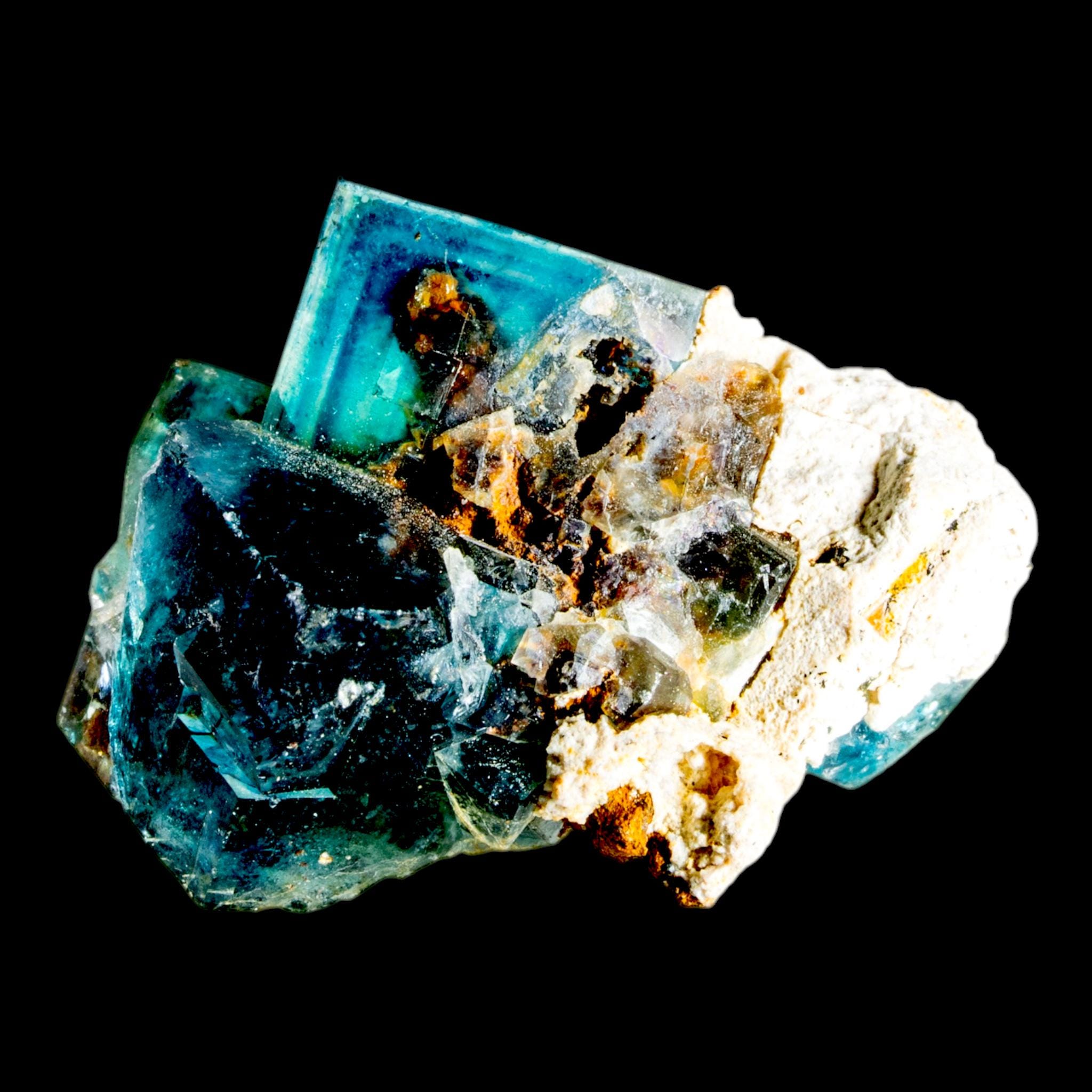 Fluorite crystal, butterfly pocket, natural blue green fluorite specimen, okorusu mine, namibia - Image 3