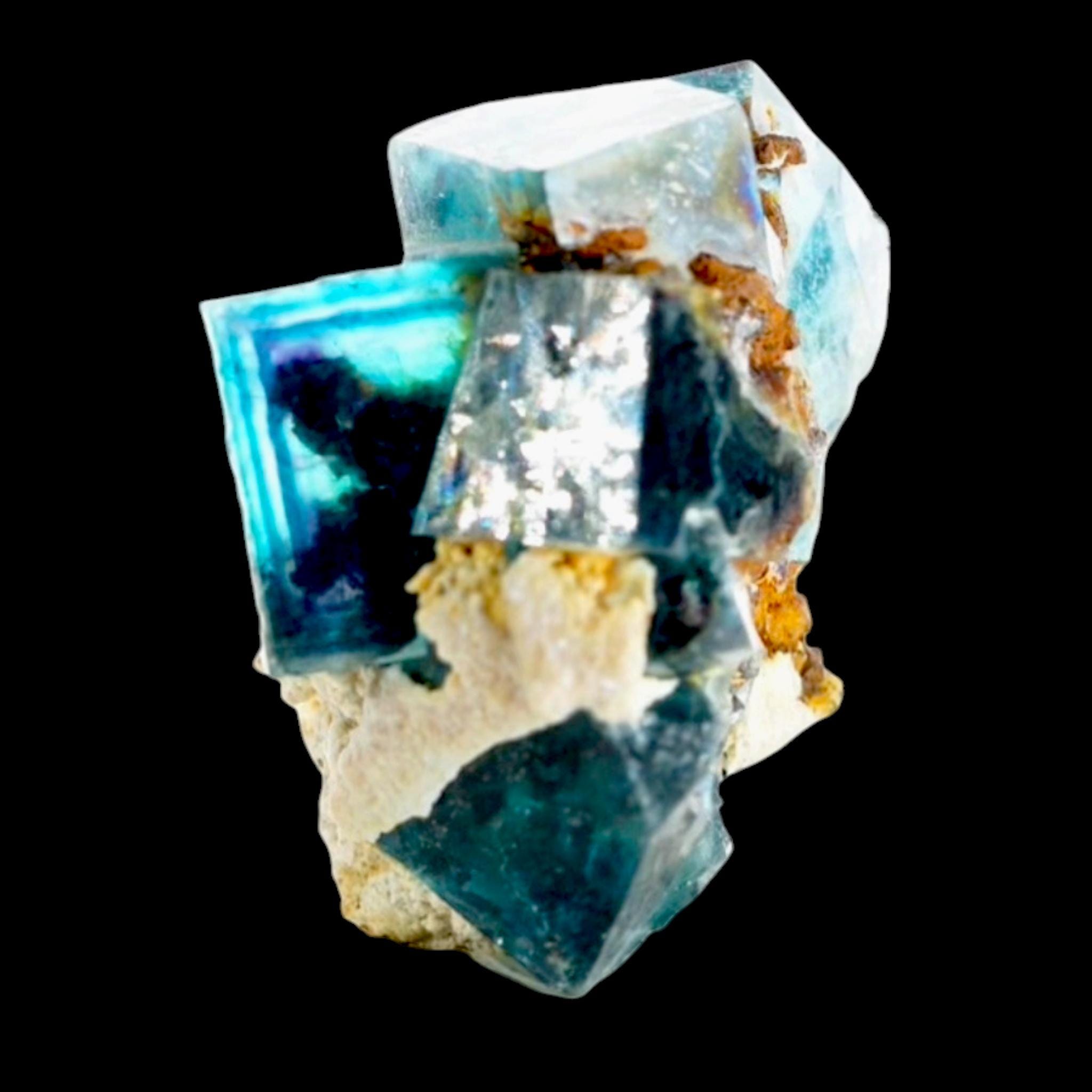 Fluorite crystal, butterfly pocket, natural blue green fluorite specimen, okorusu mine, namibia - Image 6