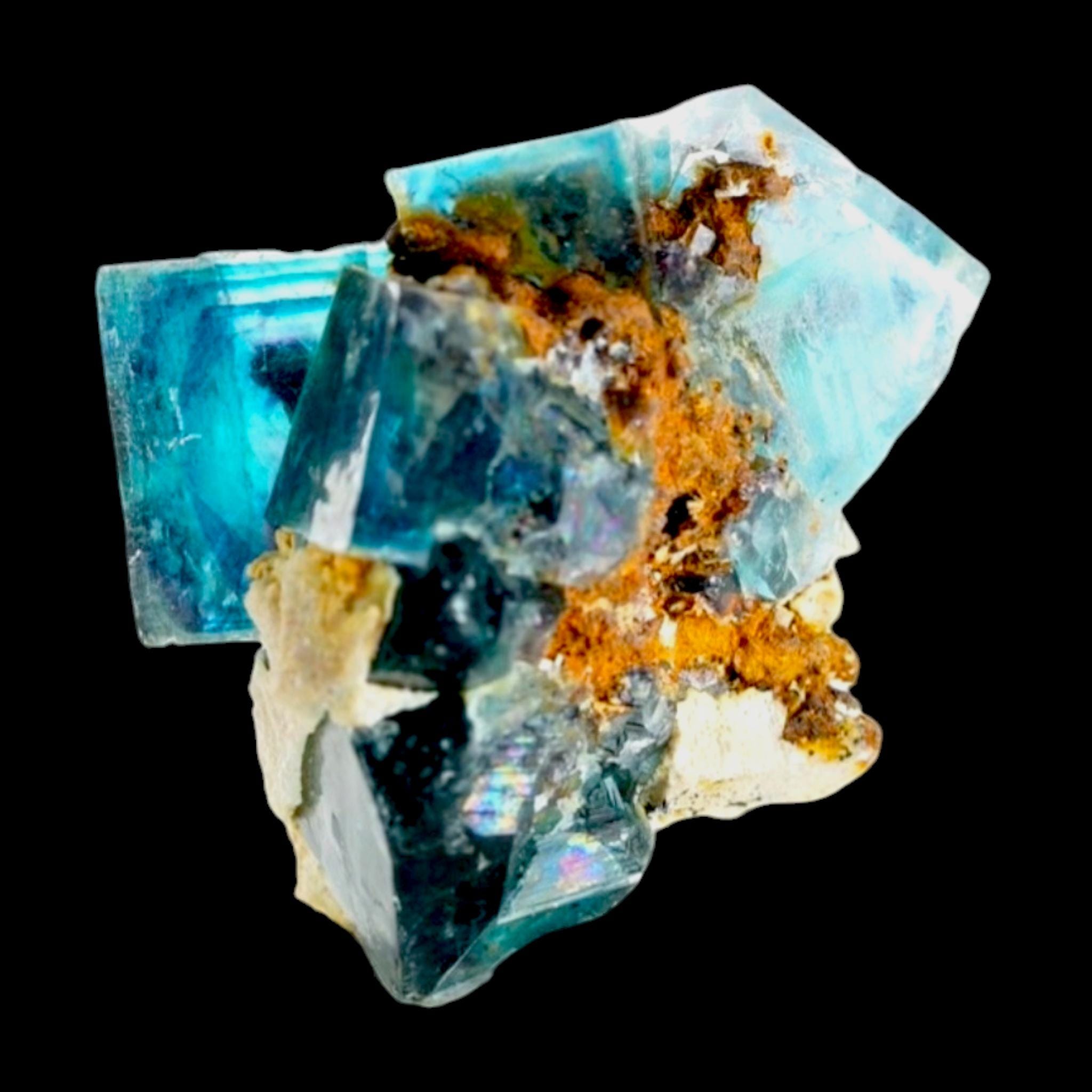 Fluorite crystal, butterfly pocket, natural blue green fluorite specimen, okorusu mine, namibia - Image 7
