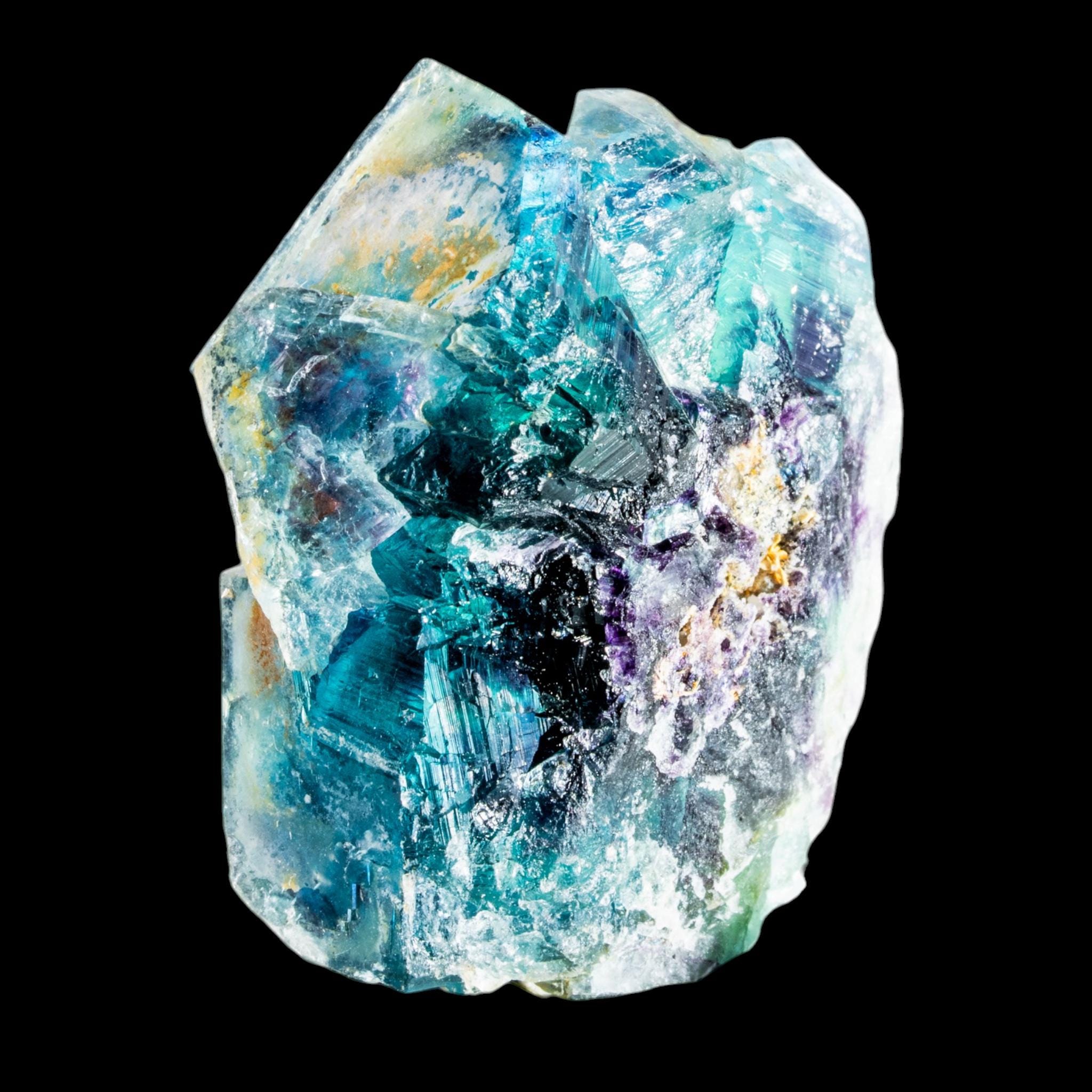 Fluorite crystal cluster, blue fluorite with purple zoning, butterfly pocket, okorusu mine, namibia - Image 3