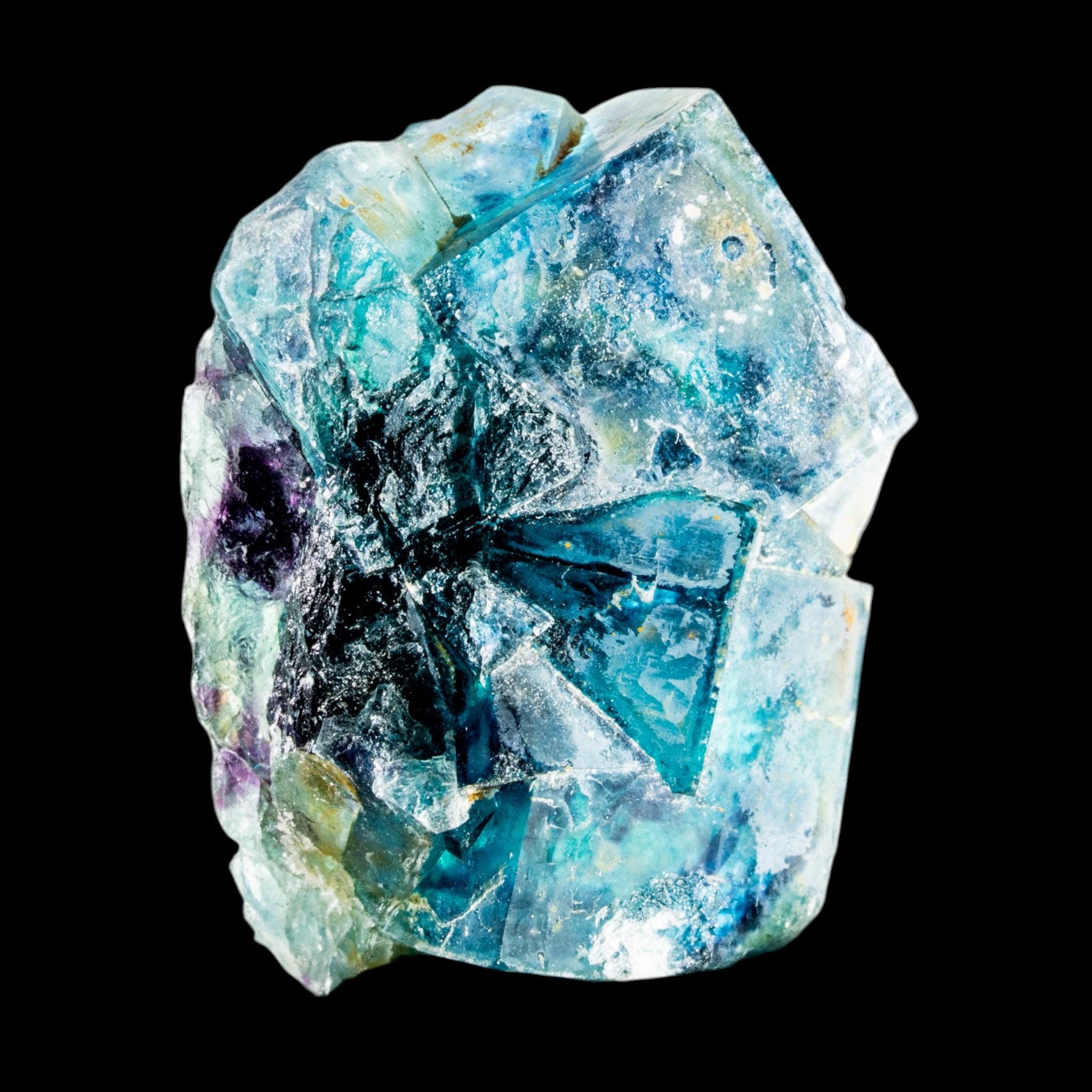 Fluorite crystal cluster, blue fluorite with purple zoning, butterfly pocket, okorusu mine, namibia - Image 5