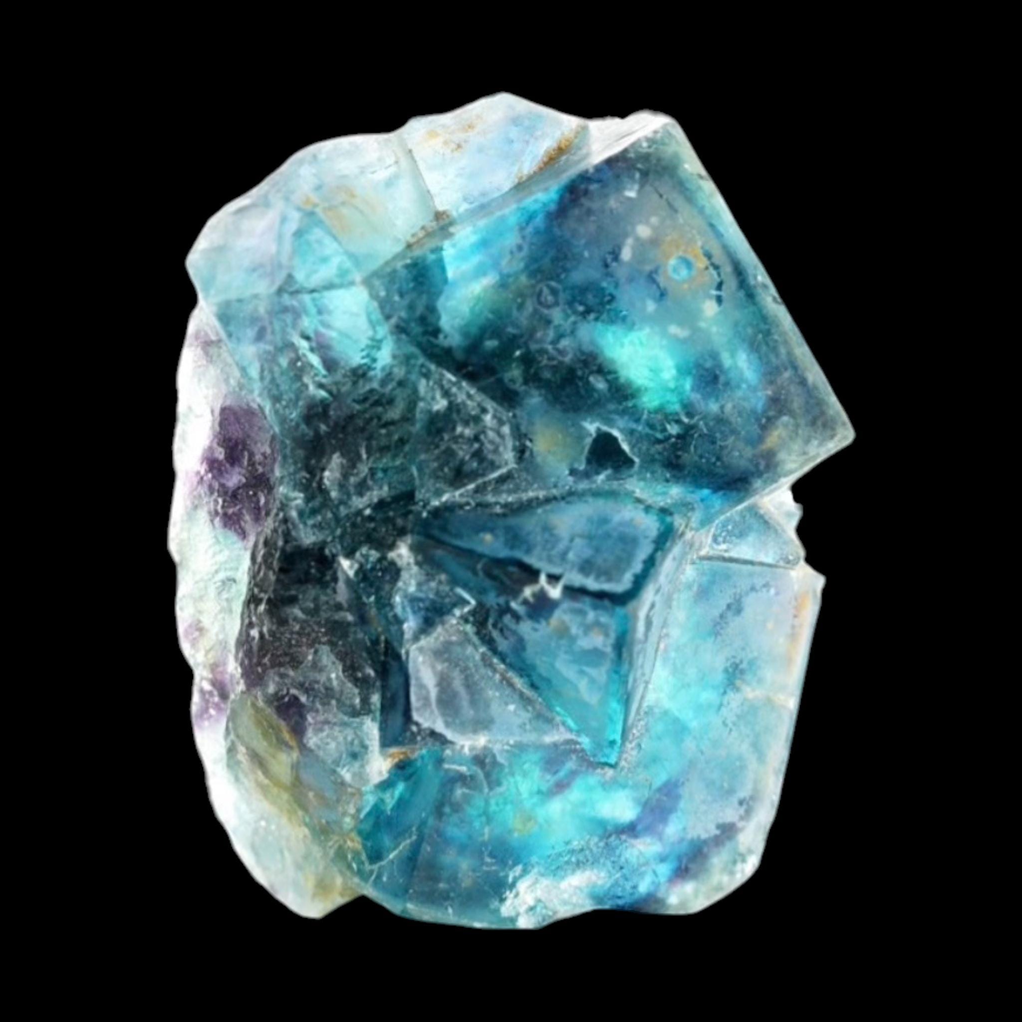 Fluorite crystal cluster, blue fluorite with purple zoning, butterfly pocket, okorusu mine, namibia - Image 6