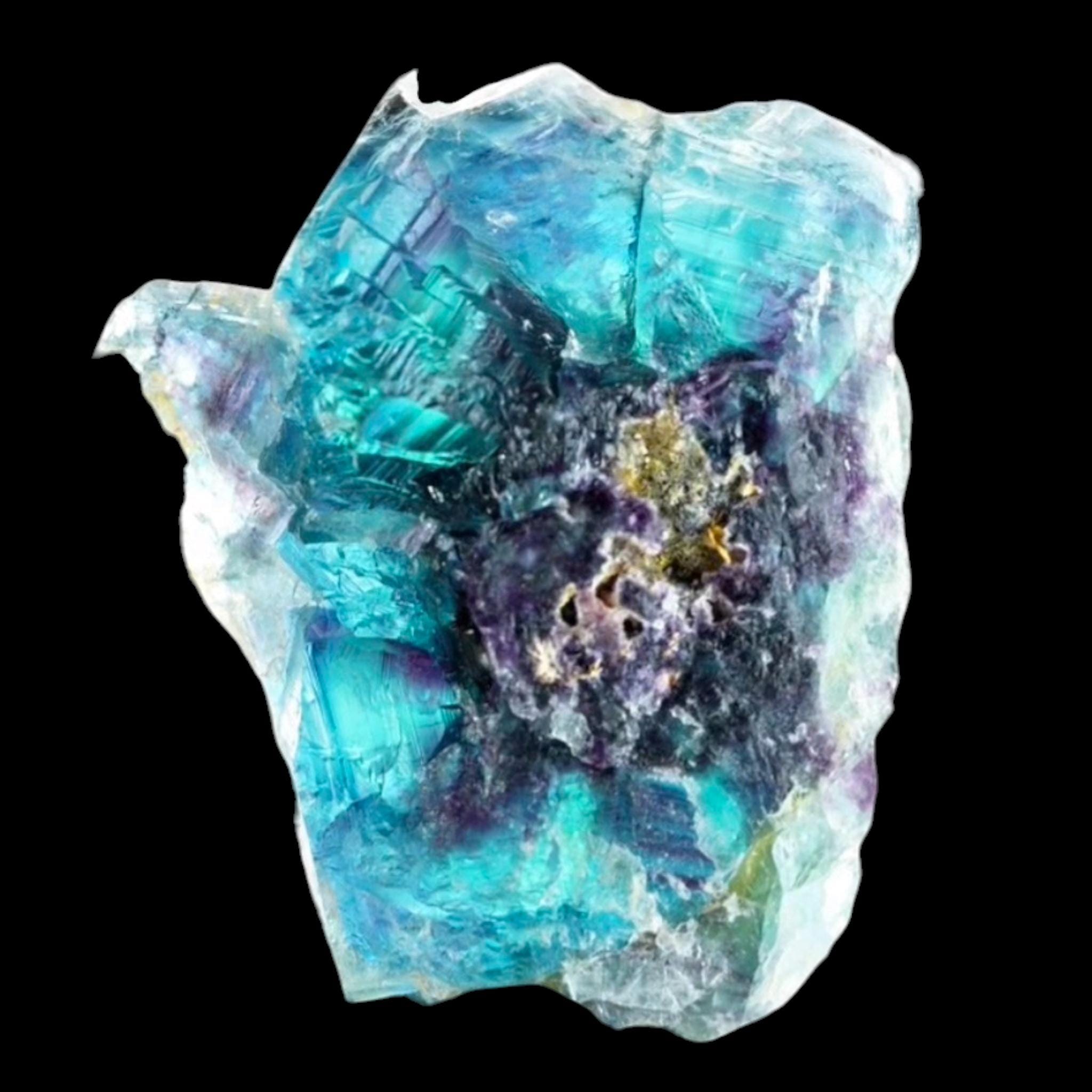 Fluorite crystal cluster, blue fluorite with purple zoning, butterfly pocket, okorusu mine, namibia - Image 8
