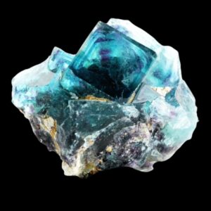 Fluorite crystal, blue purple phantom cubes, butterfly pocket, okorusu mine, namibia
