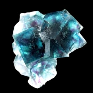 Fluorite crystal, blue purple phantom cubes, butterfly pocket, okorusu mine, namibia