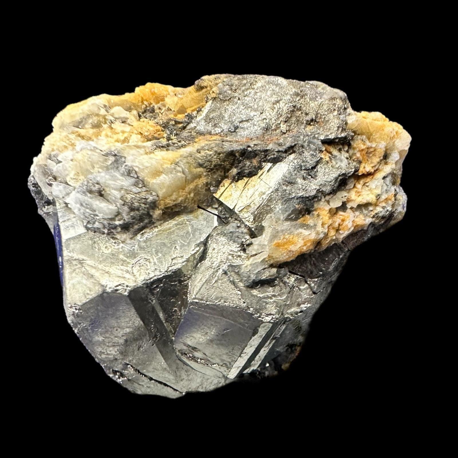 Pyrite crystal on quartz matrix, pyrite cluster, raw pyrite crystal, crystal display piece, mineral specimen - Image 3