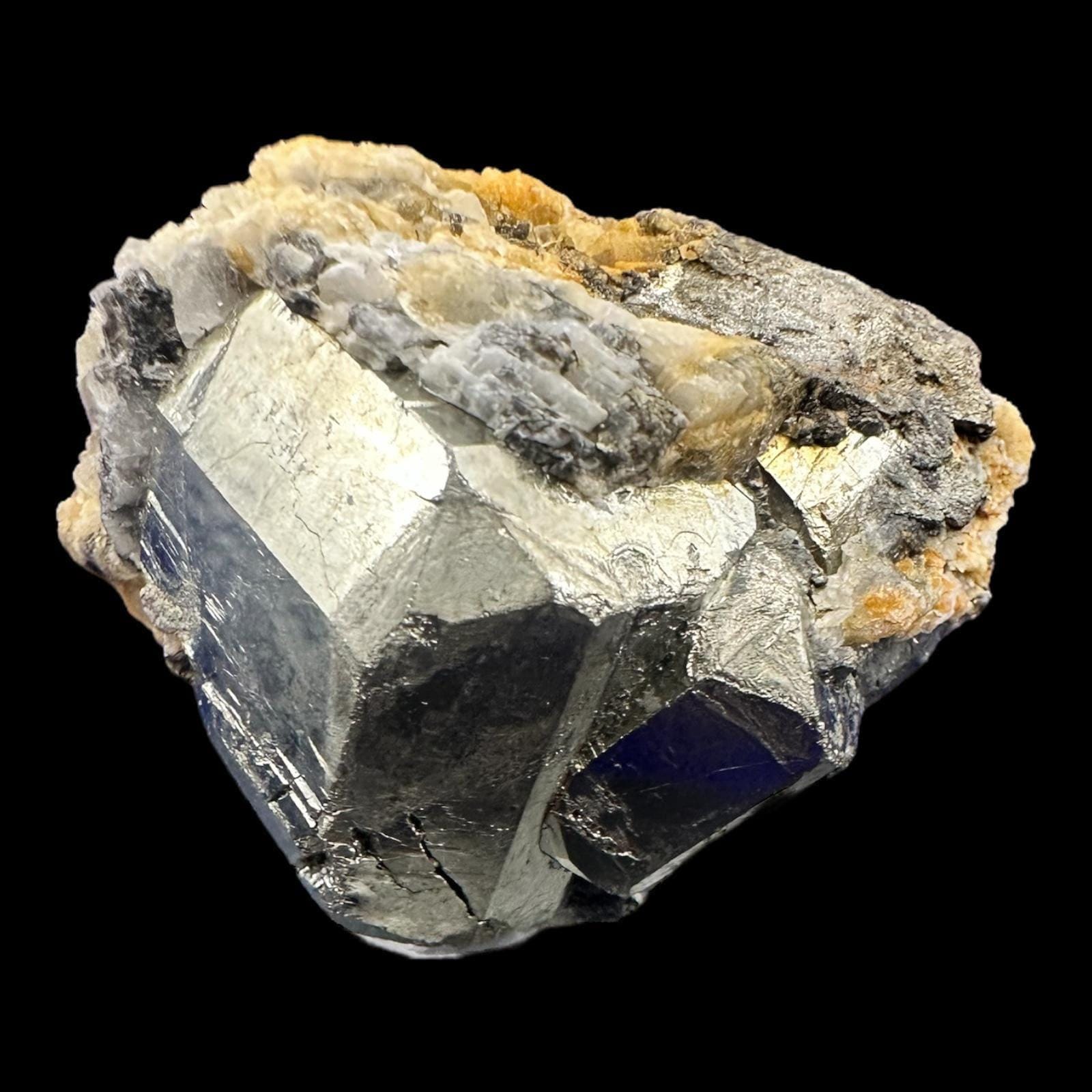 Pyrite crystal on quartz matrix, pyrite cluster, raw pyrite crystal, crystal display piece, mineral specimen - Image 6