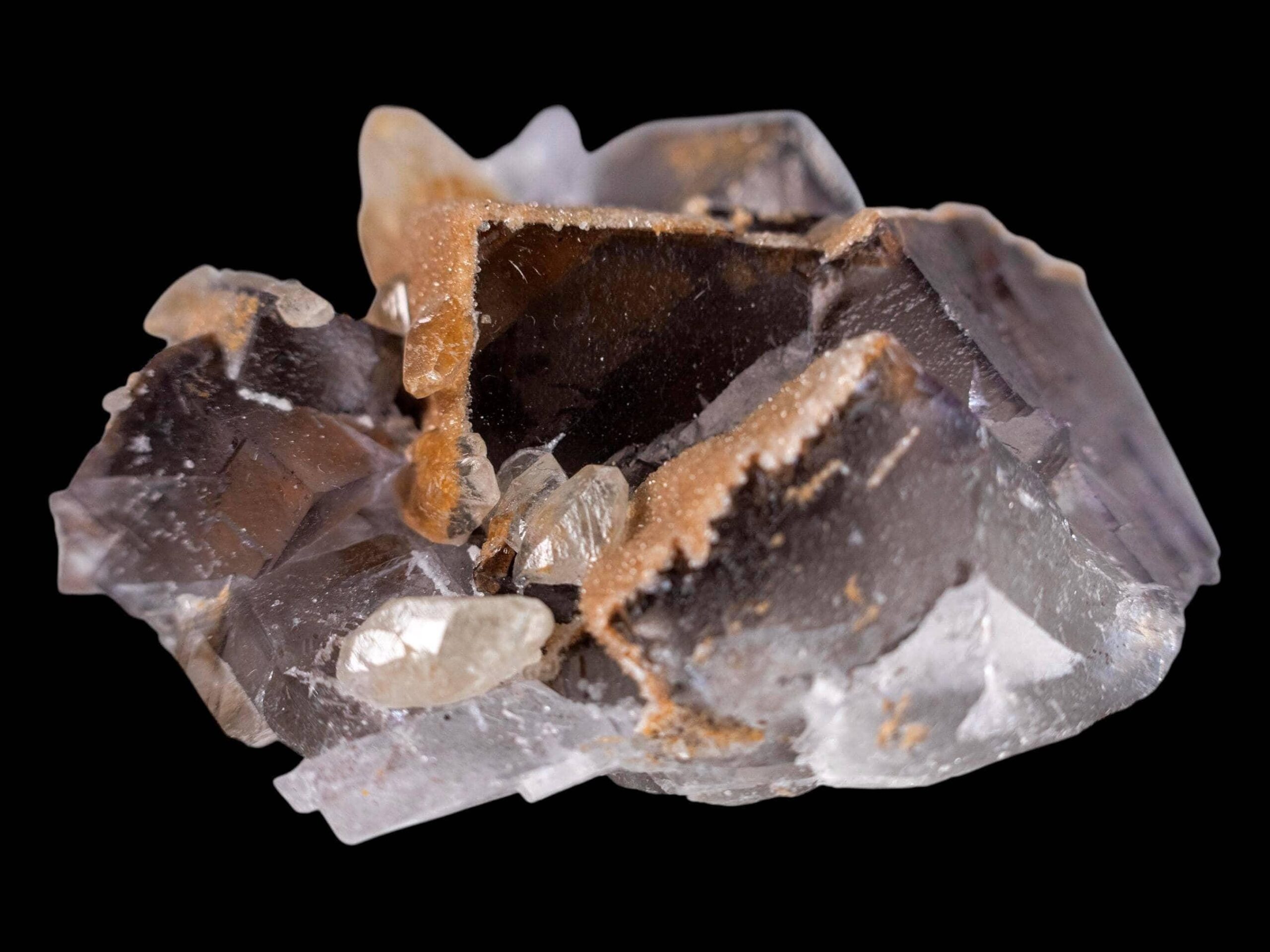 Fluorite crystal cluster with quartz, raw crystal display piece, natural fluorite specimen, collector mineral, crystal cluster - Image 4