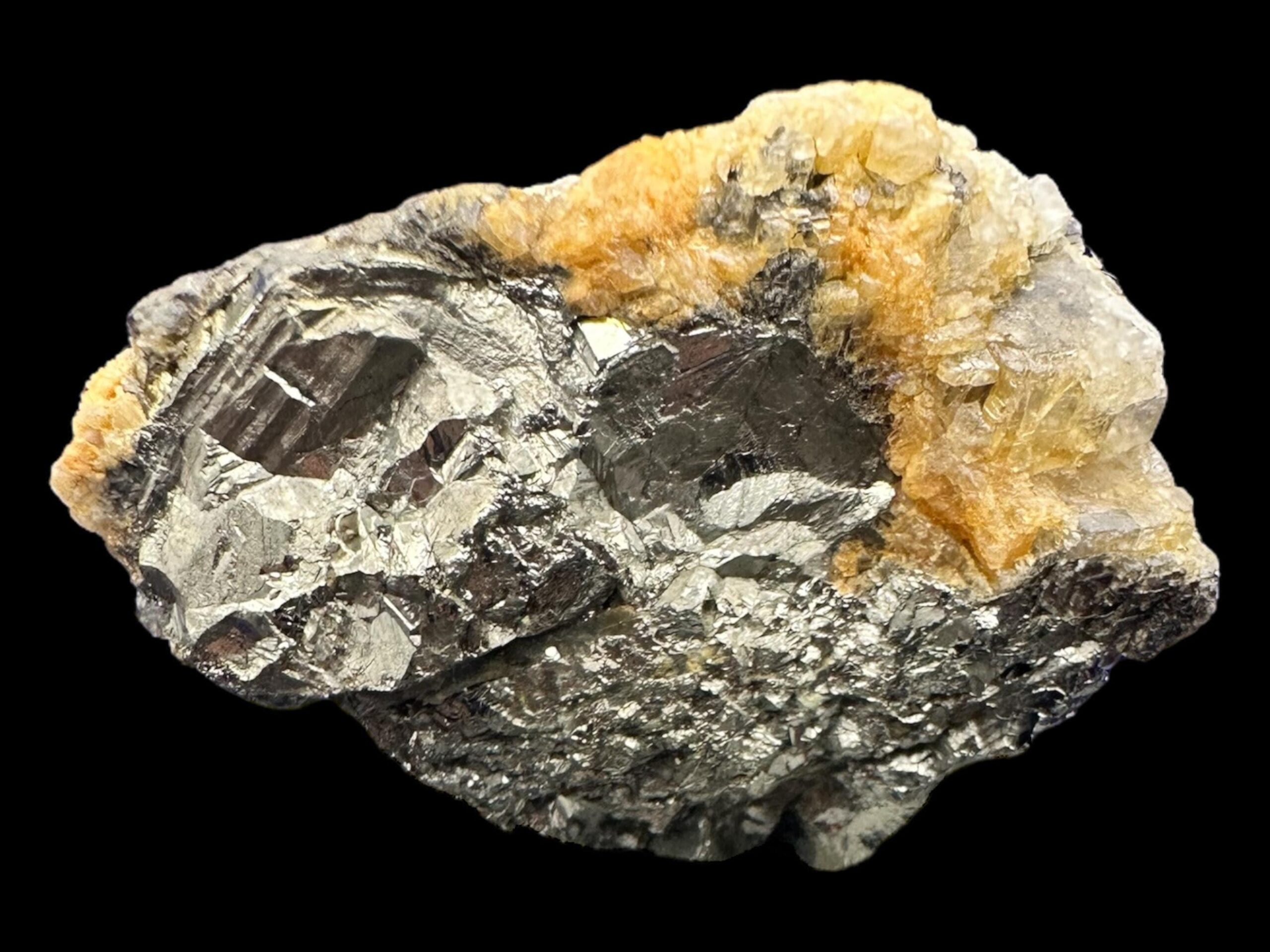 Pyrite crystal on quartz matrix, pyrite cluster, raw pyrite crystal, crystal display piece, mineral specimen - Image 8