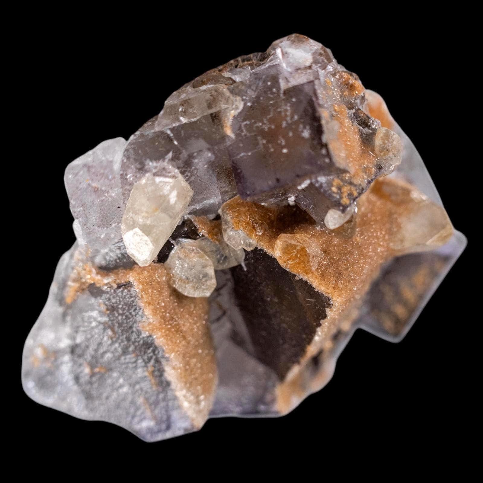 Fluorite crystal cluster with quartz, raw crystal display piece, natural fluorite specimen, collector mineral, crystal cluster - Image 5
