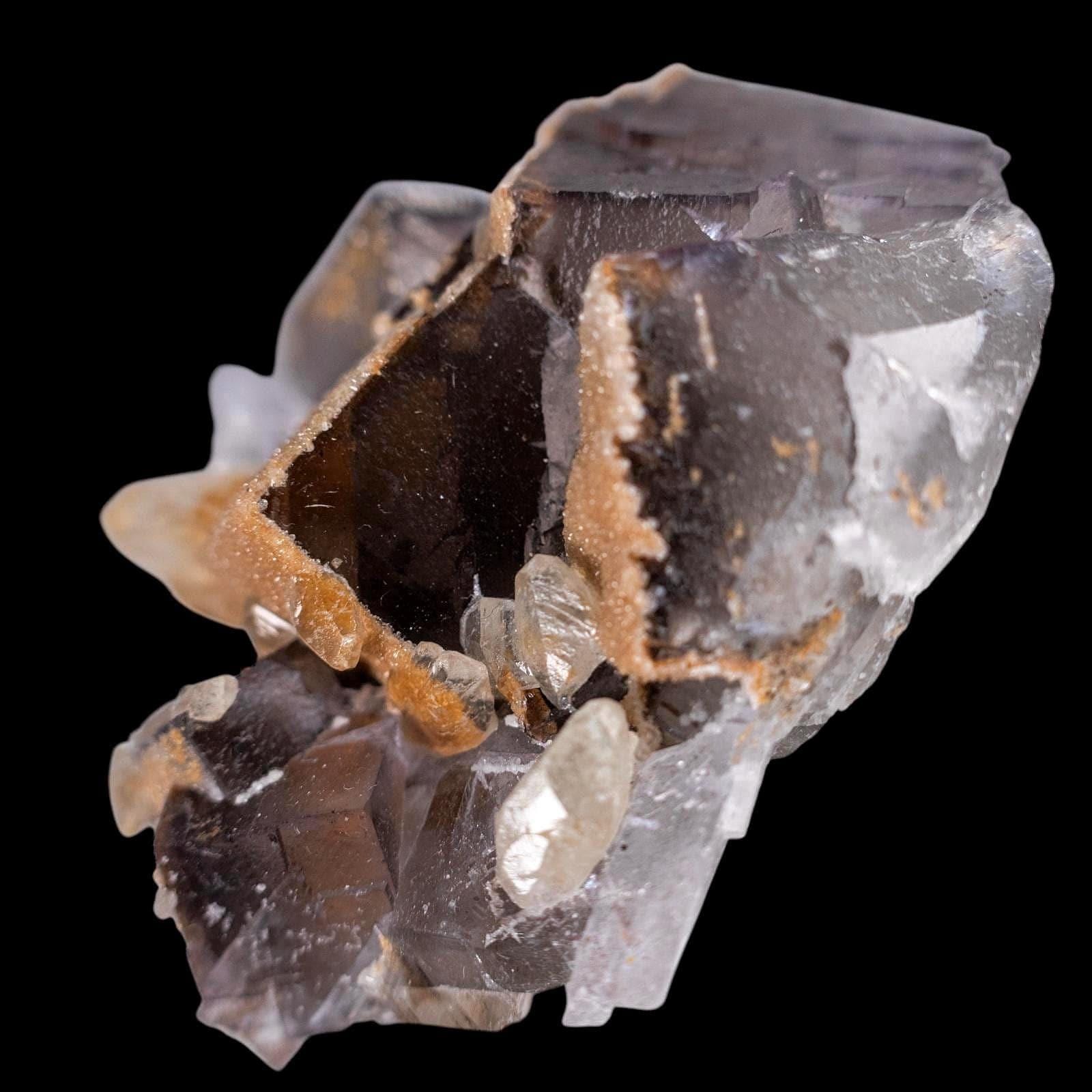 Fluorite crystal cluster with quartz, raw crystal display piece, natural fluorite specimen, collector mineral, crystal cluster - Image 6