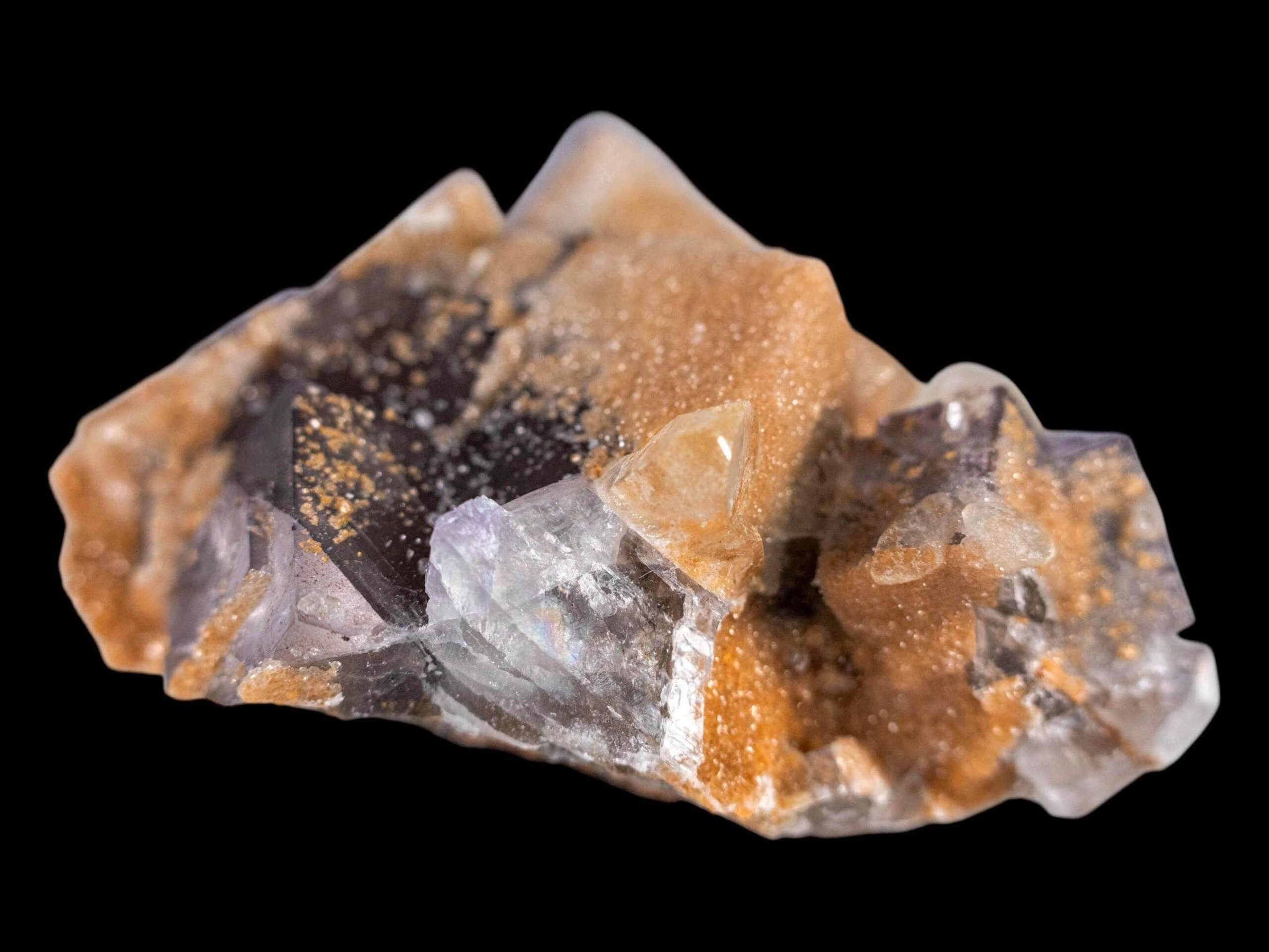 Fluorite crystal cluster with quartz, raw crystal display piece, natural fluorite specimen, collector mineral, crystal cluster - Image 8