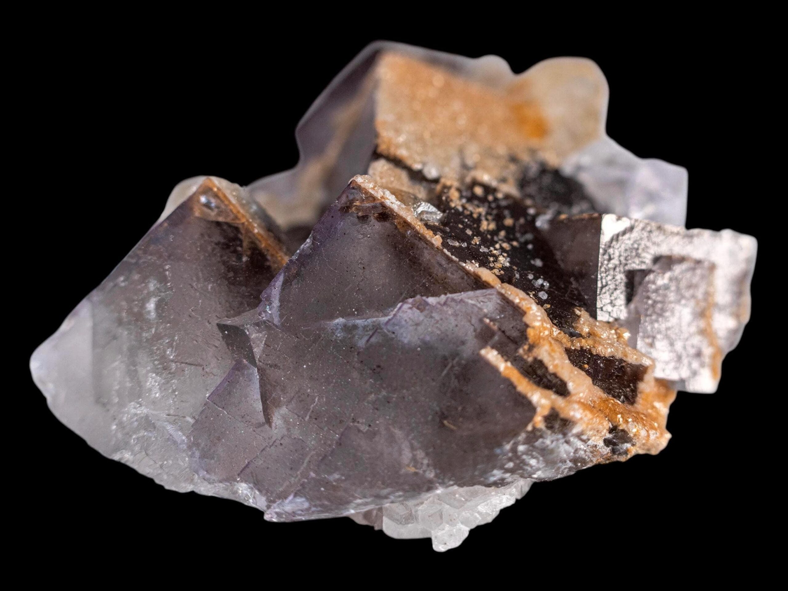 Fluorite crystal cluster with quartz, raw crystal display piece, natural fluorite specimen, collector mineral, crystal cluster - Image 9