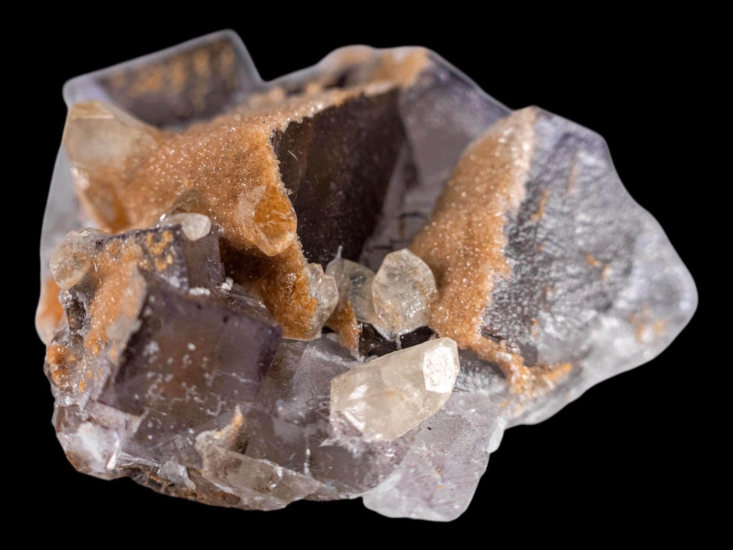 Fluorite crystal cluster with quartz, raw crystal display piece, natural fluorite specimen, collector mineral, crystal cluster - Image 10